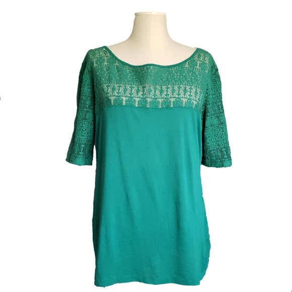 J. Crew Tops - J. Crew Lace Yoke Blouse